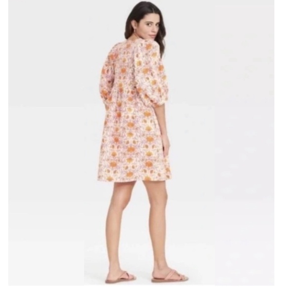 UNIVERSAL THREAD | Floral Popover Elbow Sleeve Dress - Picture 2 of 10